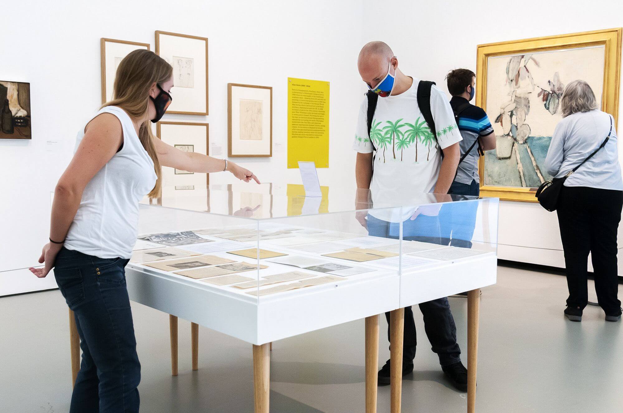 Installation view, 'Alan Davie and David Hockney: Early Works'. Photo by XXXXXX